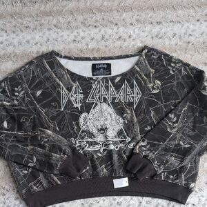 Def Leppard Cropped Hysteria Sweatshirt